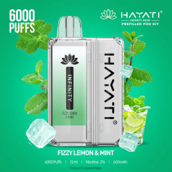 Hayati Infinity 6000 комплета махуна 84XDP147 газирани лимун и мента - Hayati Flavour List