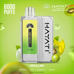 Hayati Infinity 6000 комплета махуна 84XDP152 киви и лимету - Hayati Vape Flavours