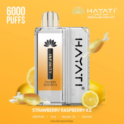 Hayati Infinity 6000 комплета махуна 84XDP161 јагода малина лед - Hayati Vape Srbija