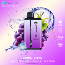 Hayati Pro Ultra за једнократну употребу 15000 пуффс 84XDP212 летњи сан - Hayati Vape Flavours