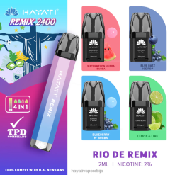 Hayati Remix систем напуњених махуна 2400 удисаја 84XDP57 рио де ремик - Hayati Flavour List