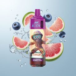 JNR Alien 10000 Pufova Plava Borovnica Žvakaća Guma 850mAh LED