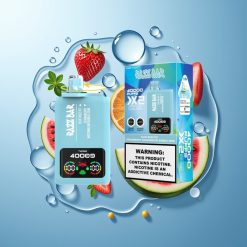 Razz Bar 40000 Puffs Plava Malina-Led Jagoda Lubenica Žvakaća Guma 1.0Ohm 2 Mesh Coil