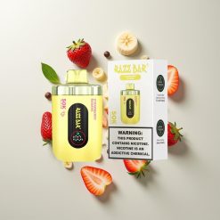 Razz Bar 50K Pufova Једнократна вејп Jagoda Banana 1.0 Ohm Mesh 2% Nicotine